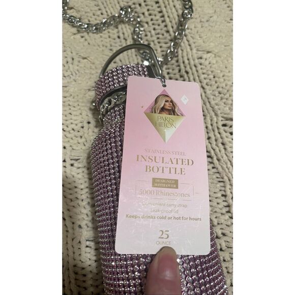 Paris Hilton Diamond Bling Stainless Steel Water bottle 25 ounce NWT - Picture 4 of 7